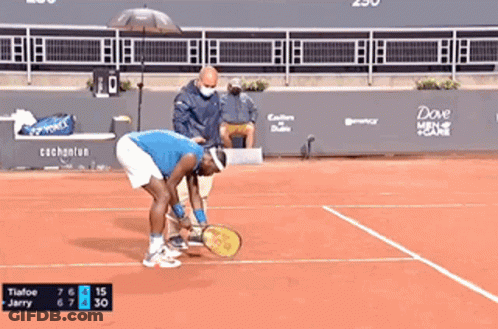 A Tennis Match Between Tiafoe And Jerry GIF