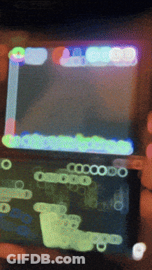 A Tetris Game Is Being Played On A Cellphone GIF