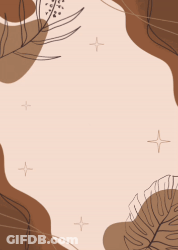 A Thank You Card With Stars And Leaves GIF