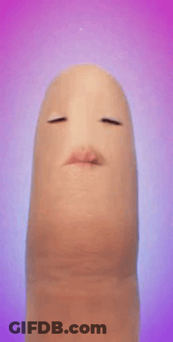 A Thumb With A Funny Face On It Is Making A Funny Face . GIF