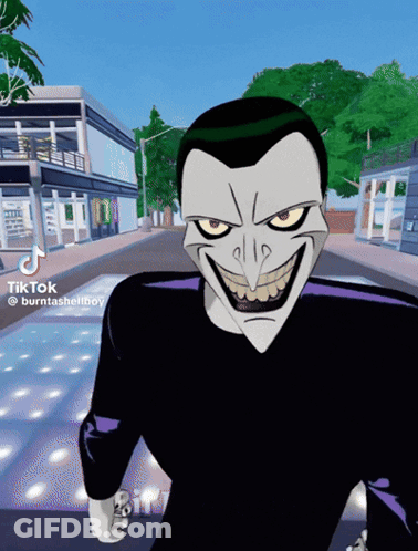 A Tiktok Video Of A Cartoon Character With A Big Smile GIF