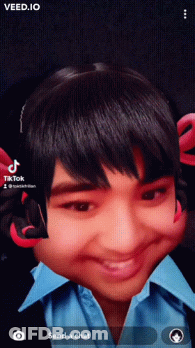 A Tiktok Video Of A Person 'S Face With The Words Send A Chat On The Bottom GIF