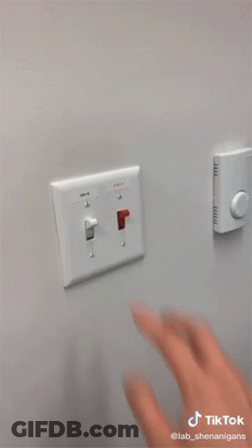 A Tiktok Video Of A Person Turning A Light Switch Off GIF