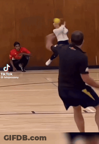 A Tiktok Video Shows A Man Throwing A Ball GIF
