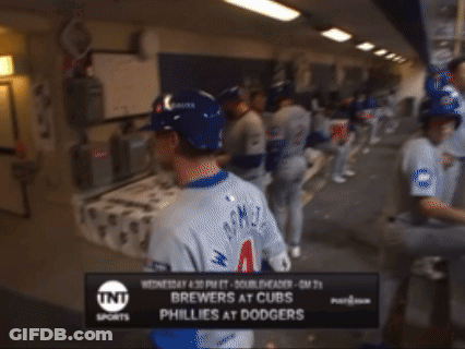 A Tnt Sports Ad For Brewers At Cubs Phillies At Dodgers On Wednesday 4:30 Pm GIF
