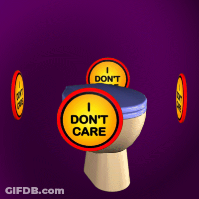 A Toilet With Stickers That Say If You Don T Like It I Don T Care GIF