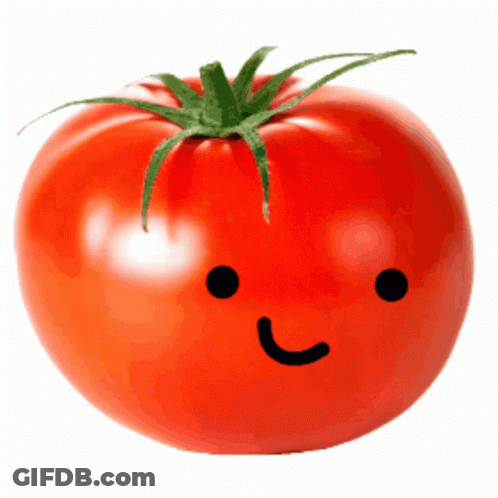 A Tomato With A Smile On Its Face GIF