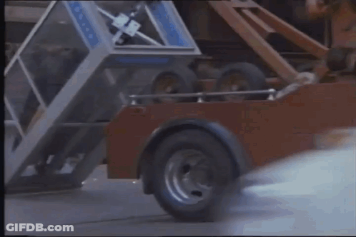 A Tow Truck With The Word Police On The Side GIF