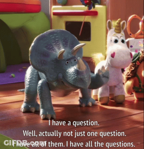 A Toy That Says I Have A Question On It GIF
