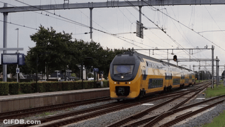 A Train Passing By GIF