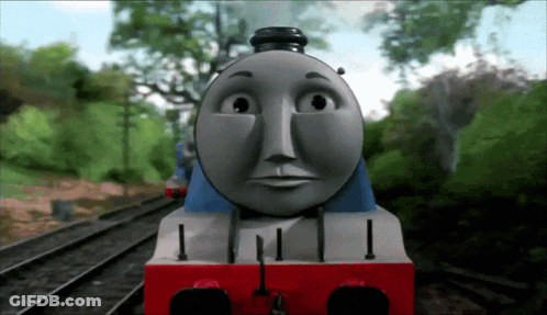 A Train With The Number 1 On It 'S Side GIF