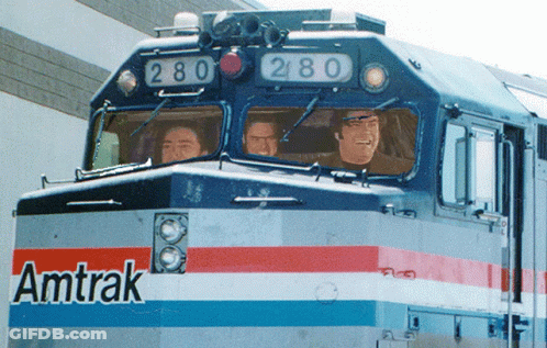 A Train With The Number 280 On The Front GIF