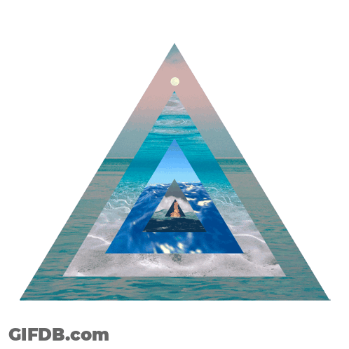A Triangle With A Picture Of A Tent In The Middle GIF