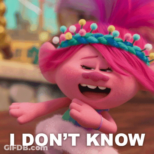 A Troll From The Movie Trolls Says I Don T Know GIF