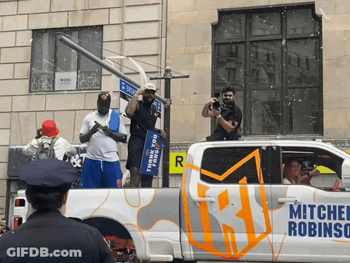 A Truck With The Name Mitchel Robinson On The Side GIF