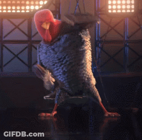 A Turkey With A Yellow Beak And A Red Head GIF