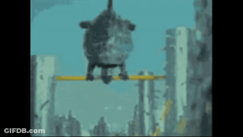 A Turtle Is Hanging Upside Down On A Yellow Line GIF