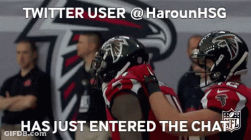 A Twitter User Has Just Entered The Chat Of A Football Game GIF