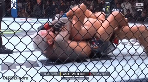 A UFC Fight Between Oliveira And Gamrot Is Being Broadcast Live GIF
