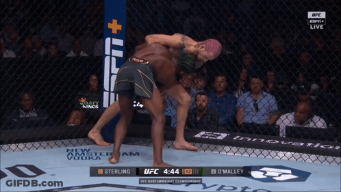 A Ufc Fight Is Being Shown On Espn GIF
