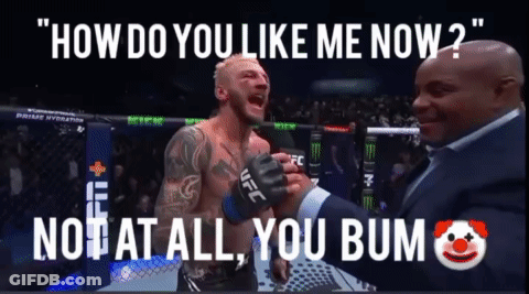 A UFC Fighter Is Being Interviewed By A Reporter GIF