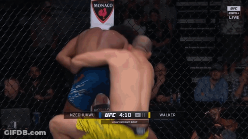 A Ufc Heavyweight Bout Between Walker And Nzechukwu GIF