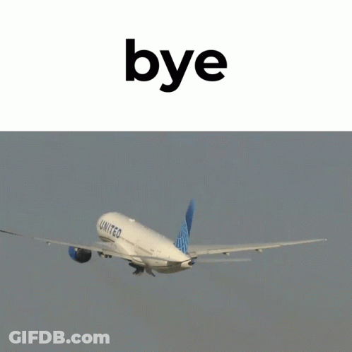 A United Airlines Plane Is Sitting On The Tarmac GIF