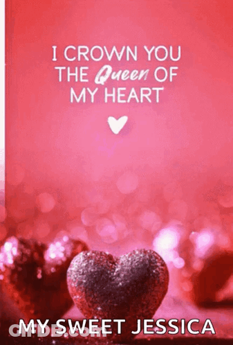 A Valentine 'S Day Card Says I Crown You The Queen Of My Heart GIF