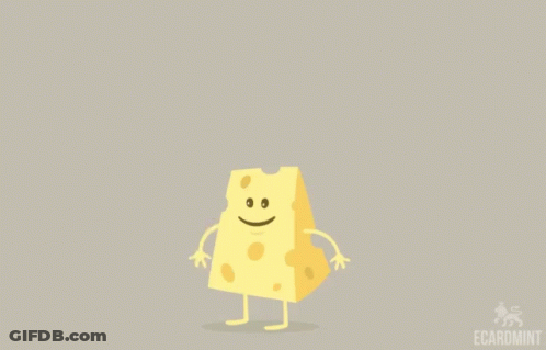 A Valentine 'S Day Card With A Slice Of Cheese With A Mustache GIF