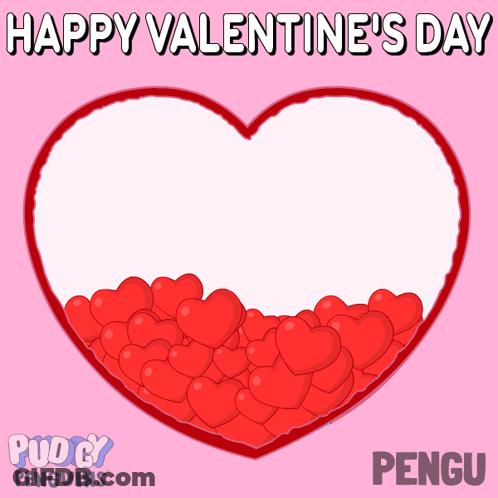 Valentine Heart Filled With Red Hearts GIF