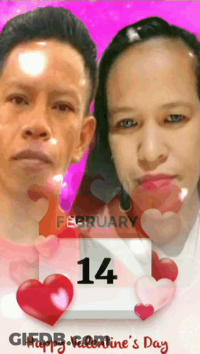 A Valentine 'S Day Greeting With A Man And A Woman GIF