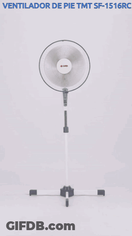 A Ventilador De Pie Tmt Sf-1516Rc With A White Background GIF