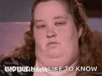 A Very Fat Woman Is Sitting In A Chair With Her Eyes Closed And Says `` Wouldnt U Like To Know '' GIF