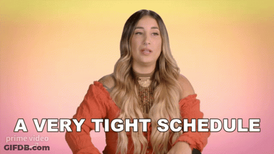 A Very Tight Schedule Melanie Posner GIF