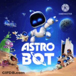 A Video Game Called Astro Bot With A Robot On The Cover GIF