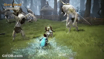 A Video Game Called Black Desert Is Being Played In The Grass GIF