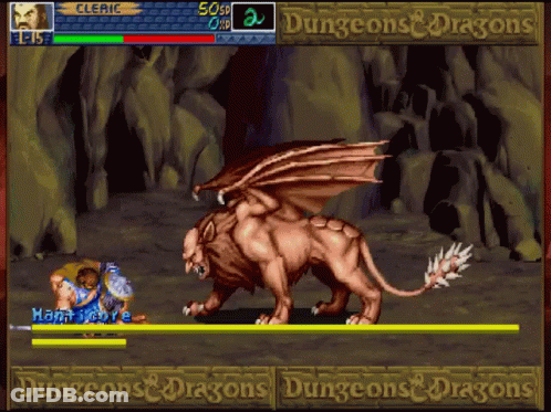 A Video Game Called Dungeons & Dragons With A Lion GIF
