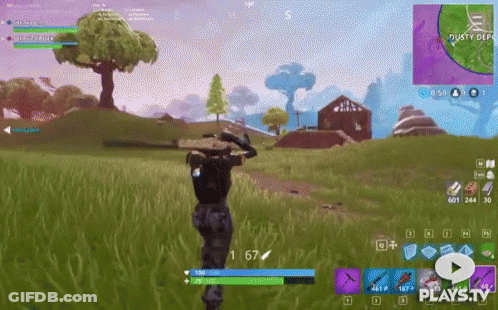 A Video Game Called Fortnite Is Being Played GIF