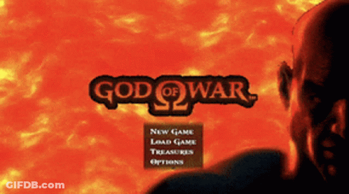A Video Game Called God Of War Is Being Played On A Computer GIF
