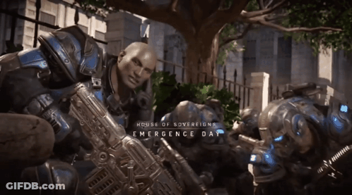 A Video Game Called House Of Sovereigns Emergence Day Is Being Played GIF