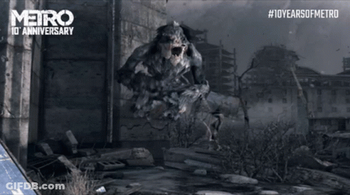 A Video Game Called Metro 10Th Anniversary Is Being Advertised GIF