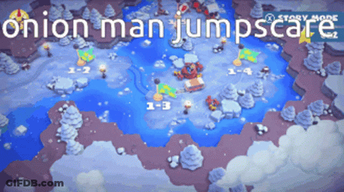 A Video Game Called Onion Man Jumpscare Is Being Played GIF