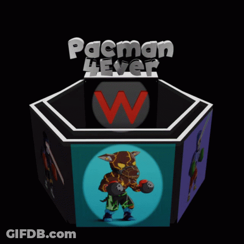 A Video Game Called Pacman 4Ever Is Displayed GIF