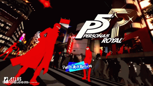 A Video Game Called Persona 5 Royal Is Being Played On A Computer GIF