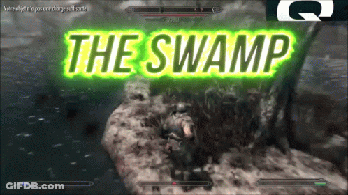 A Video Game Called The Swamp Is Being Played On A Computer Screen GIF