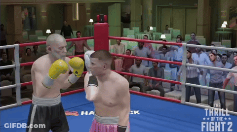 A Video Game Called Thrill Of The Fight 2 Is Being Played GIF