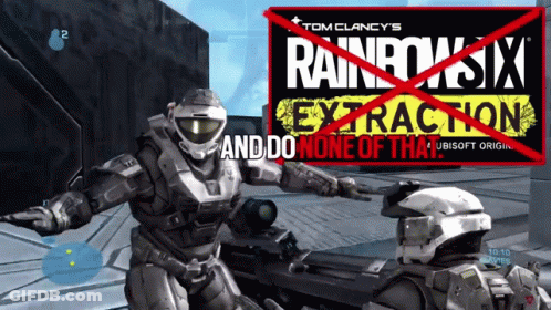A Video Game Called Tom Clancy 'S Rainbow Six Extraction Is Being Played GIF