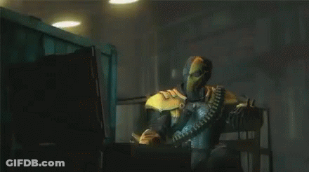 A Video Game Character In A Yellow And Black Suit GIF