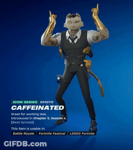 A Video Game Character Is Called Caffeinated And Is A Great For Working Late GIF