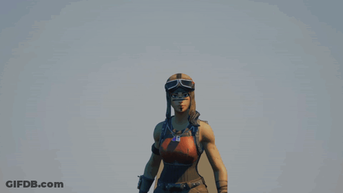 A Video Game Character Is Dancing In Front Of A Dance Sign GIF